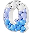 3FT Large Marquee Letters Mosaic Balloon Frame Pre-Cut Foam Board Marquee Light Up Letters DIY Kit for for Birthday Party Wedding Graduation Party Backdrop Decor (Letter Q)