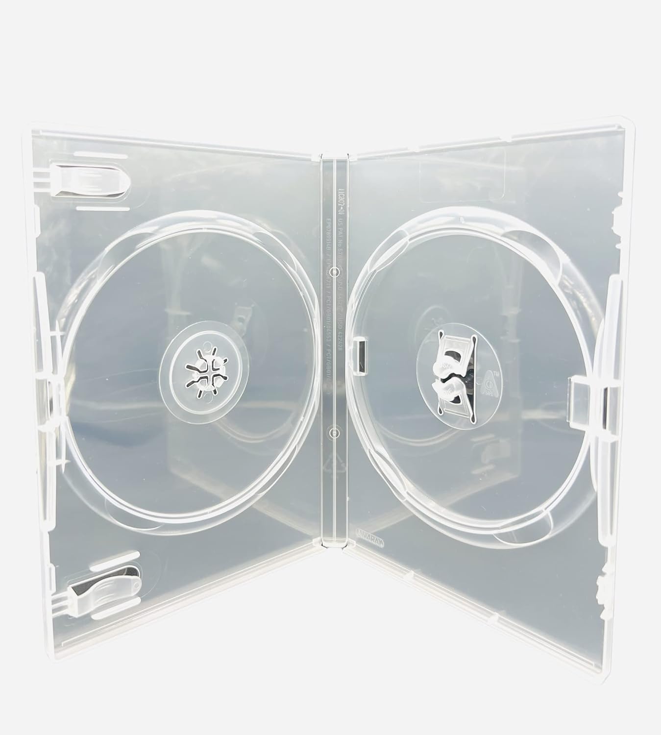 Dragon Trading Amaray Double Clear CD DVD Blu Ray Disc Case (Holds 2 Discs Of Any Format Face on Face) Case Has 14mm Spine And Outer Sleeve For Inserting Artwork Inlay. (10)