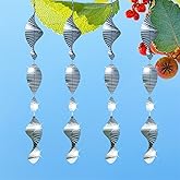 12PCS Bird Deterrents for Outside Patio, 3D Stainless Steel Bird Reflectors to Keep Birds Away, Woodpecker Deterrent for House,Bird Scare Devices to Keep Owl,Pigeons Away from Your Garden, Orchards