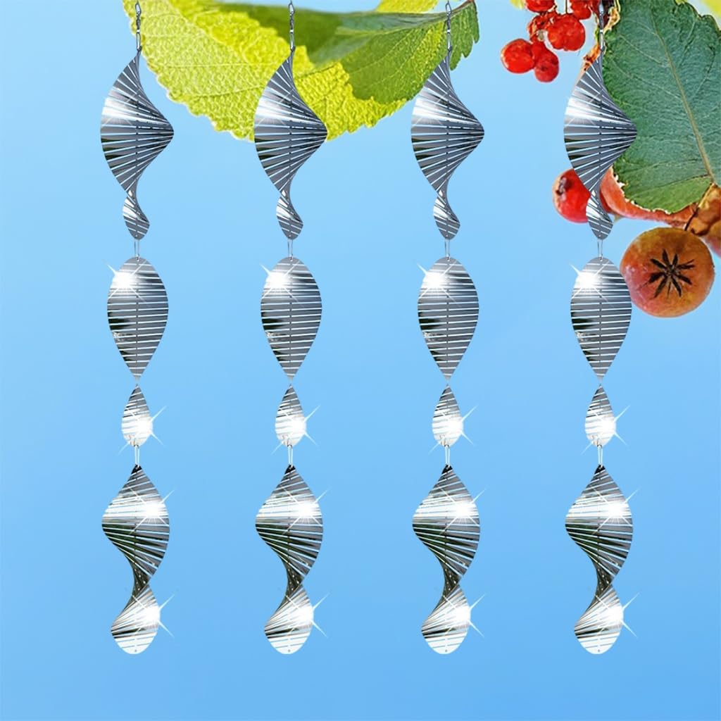 Photo 1 of 12PCS Bird Deterrents for Outside Patio, 3D Stainless Steel Bird Reflectors to Keep Birds Away, Woodpecker Deterrent for House?Bird Scare Devices to Keep Owl?Pigeons Away from Your Garden, Orchards