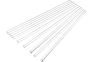 SKYPRO 10pcs 300mm Long Borocilicate Glass Tubes OD 10mm Thickness 1mm Wall Glass Tube Laboratory Tubing Clear Tubes for Art DIY