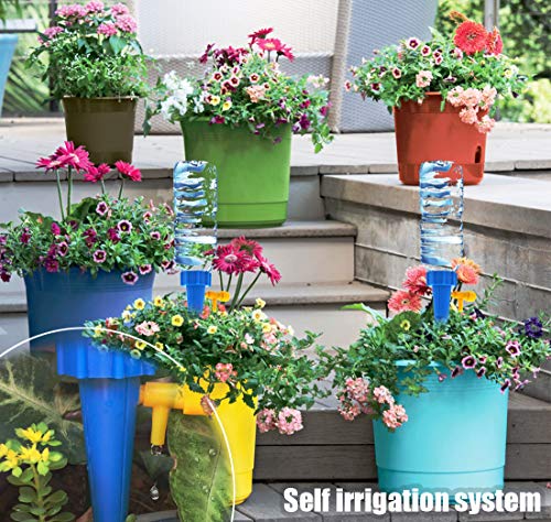 12 Pack Plant Waterer Self Watering Devices with Water Droplet Speed Control Valve Vacation Self Irrigation Watering System Automatic Watering Plants on Vacation