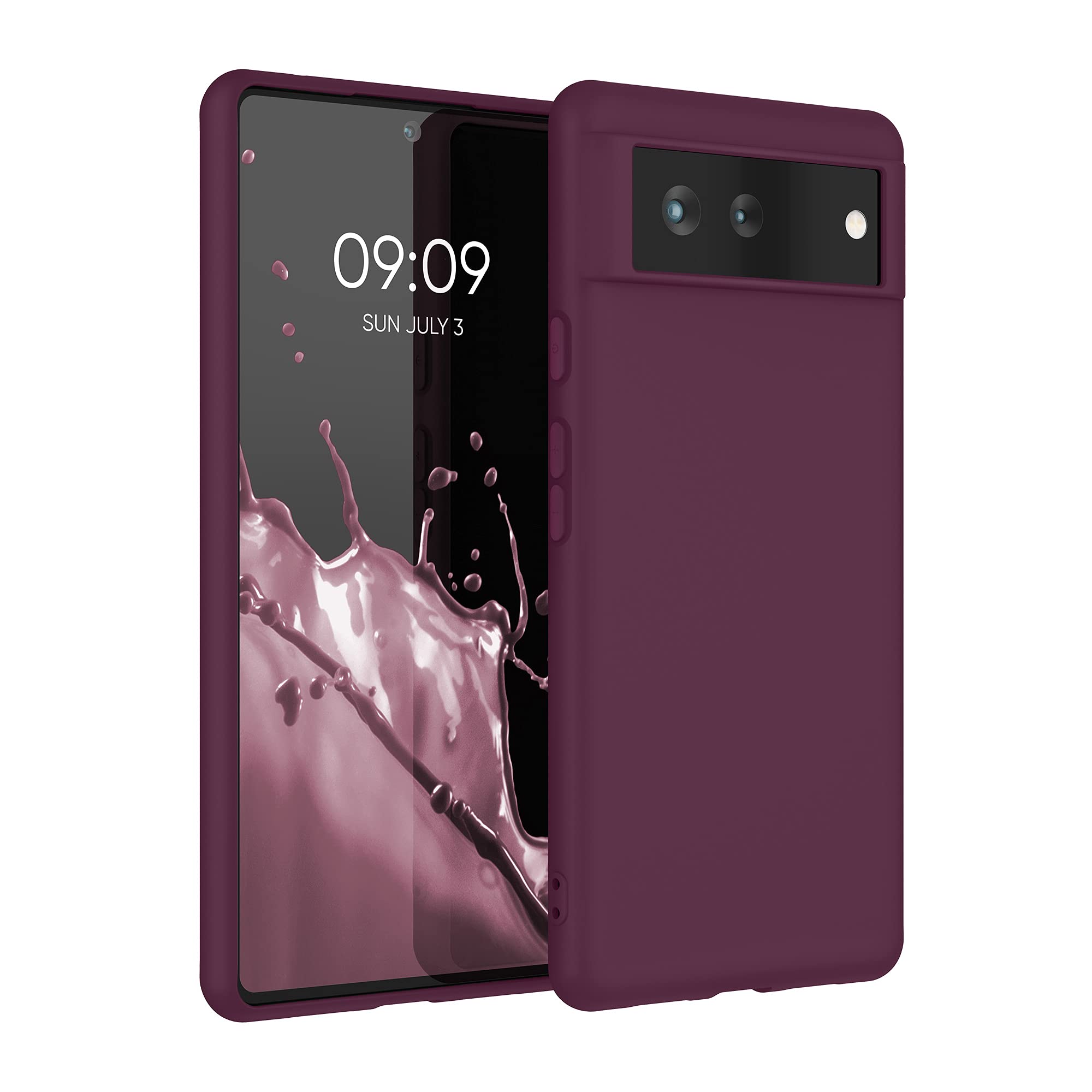 kwmobile Case for Google Pixel 6 Case - Soft Cover - Shockproof TPU Material - Wireless Charging - Bordeaux Violet โ image 1