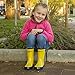 Lone Cone Rain Boots with Easy-On Handles in Solid Colors for Boys and Girls, Play-Proof Flexible Rubber, Durable Non-Slip Treads, Kid-Friendly for Hours of Joy - Classic Yellow, 7 Toddler