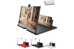 Screen Magnifier Version,10/12 Inch Mobile Phone Screen Magnifier, Foldable Mobile Phone Holder with Screen Amplifier, Adjust