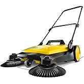 K&auml;rcher Walk Behind Outdoor Push Sweeper S 4 Twin for Workshops, Warehouses or Garages - 5X Faster Than a Push Broom, 5.25 Gallon Capacity, 26.8" Sweeping Width