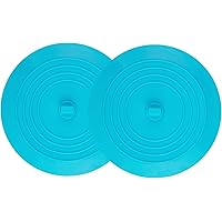 tifanso 2 Pack Bathtub Stopper 6 inches Silicone Flat Suction Cover Tub Stopper Drain Stopper Plug Sinks Hair Stopper…