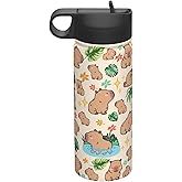 Capybara Gifts Tumbler Water Bottle Stainless Steel Vacuum Insulated Bottle For Hot Or Cold Drinks 18 Oz