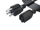 12Ft Power Extension Cord Cable Extender - 18AWG