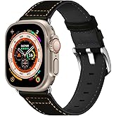 CINORS XXL Extra Long Leather Band Compatible with Apple Watch Series 11 10 46mm Ultra 49mm 45mm 44mm 42mm Mens Women Vintage Strap XL Large Dressy Bands for iWatch Ultra Series 9 8 7 6 5 4 3 2 1 SE