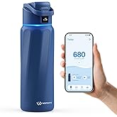 BOOST Smart Water Bottle with Reminder & Tracker, Double Wall Vacuum Insulated Bottles Stainless Steel, 32oz BPA-Free Wide Mouth for Gym, Office, School, Ideal Gift for Christmas, New Year