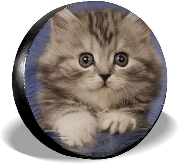 NVYD Epic Cat Tire Cover Universal Spare Wheel Tire Covers for Jeep Rv SUV Trailer