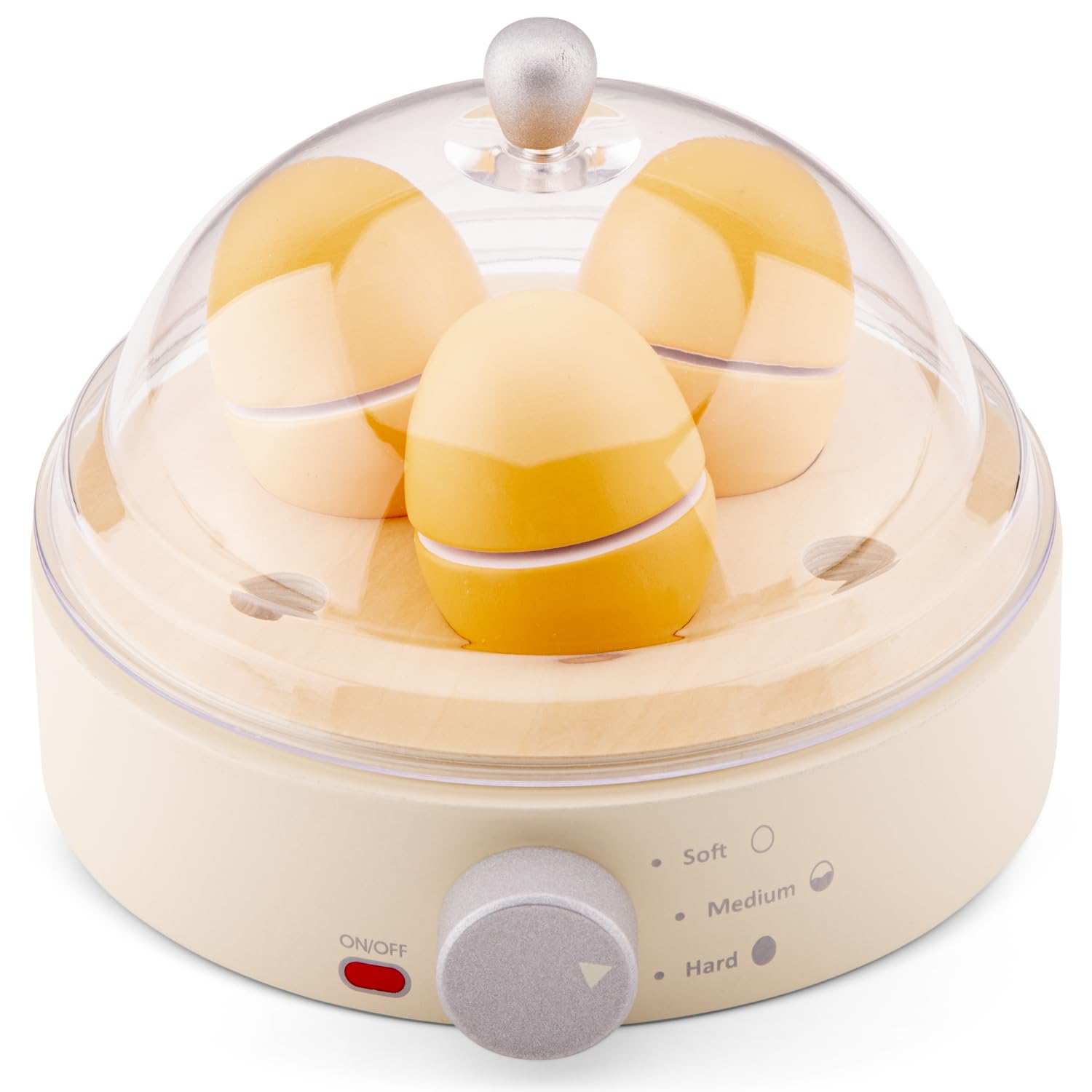 New Classic Toys Woet® Wooden Toy Egg Cooker Set for Kids - Pretend Play Kitchen Appliance - With Eggs and Accessories - Age 3 Years+