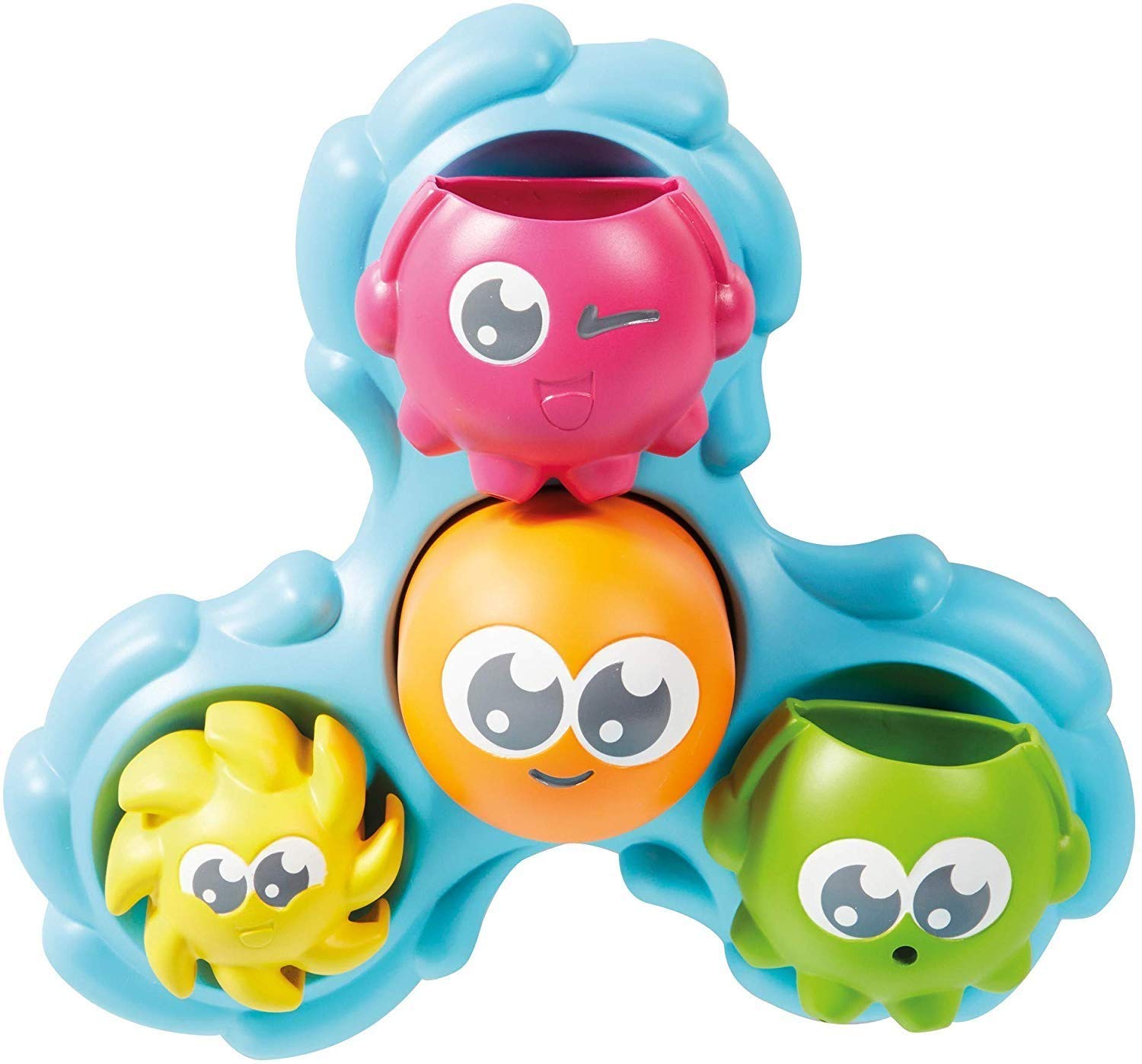 Toomies TOMY Games E72820C Spin & Splash Octopus Bath Toy for Water Play Suitable for 1, 2, 3 & 4 Year Olds Girls & Boys, Various