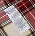 Amazon Brand – Pinzon 160-Gram Plaid Flannel Cotton Pillowcases, Set of 2, Standard, Cream / Red Plaid
