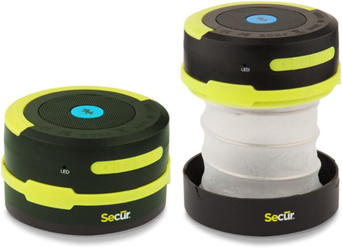 Secur Bluetooth Lantern & Powerbank - Bluetooth Speaker / LED Lantern / LED Flashlight - SCR-SP-5004 (Black)