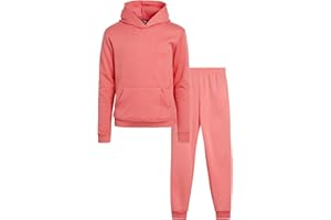 Real Love Girls Pants Set - 2 Piece Fleece Girls Sweatpants and Hooded Pullover Sweatshirt Youth Kids Activewear Set (7-16)