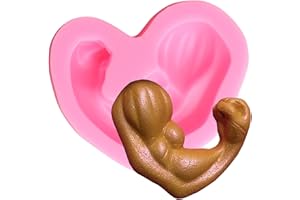 YIHUOMOLDS Muscle Silicone Mold Arm Muscles Fondant Molds for Cake Decorating Cupcake Topper Chocolate Candy Polymer Clay Gum