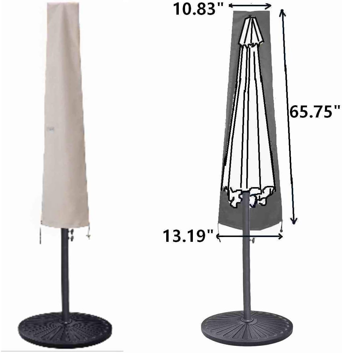 Garden Balsam Umbrella Cover for 6ft to 10ft Patio Umbrellas, Waterproof and Durable Market Umbrella Cover with Zipper and Rod : Garden & Outdoor
