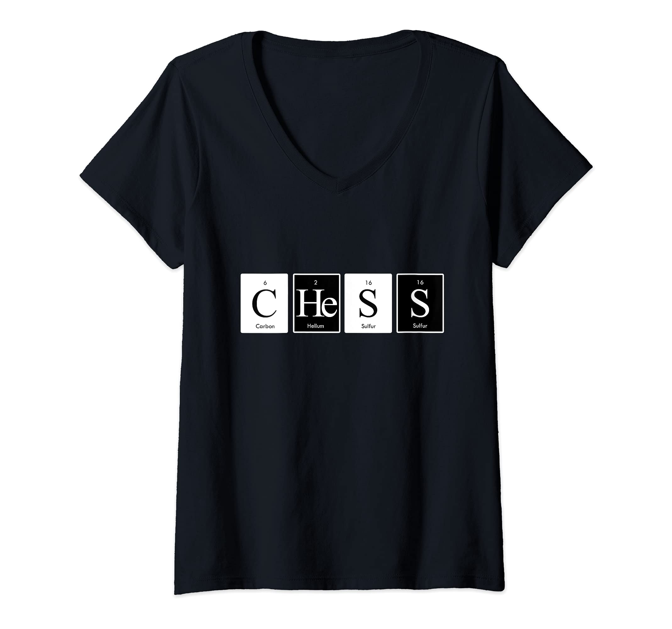 Womens Chess Checkmate Grandmaster Board Game Castling Player V-Neck T-Shirt
