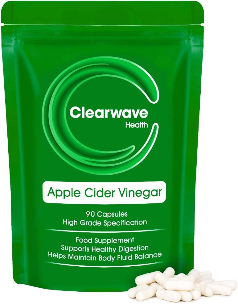 Apple Cider Vinegar 800mg Daily High Strength Capsules. Helps Control Appetite, Support Weight Management and Regulate Blood Sugar Levels. Premium Grade, GMP Guaranteed Quality (90)