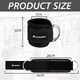 Flintronic Ankle Straps for Cable Machine with Double D-Rings Neoprene Padding view 2
