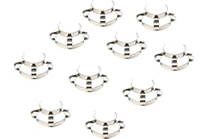 Yantra 10 Pcs 24# Stainless Steel Clip Keck Clamp for 24/29 24/40 Glass Ground Joint