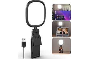 LITONES Upgraded 5" Video Conference Ring Light – Eye-Caring Diffused Light with Screen-Safe Clip & Stand, 84 Soft LED, 50 Modes, CRI 97.8+, USB-Powered for Desk, Laptop & Monitor, Ideal for Zoom & Streaming