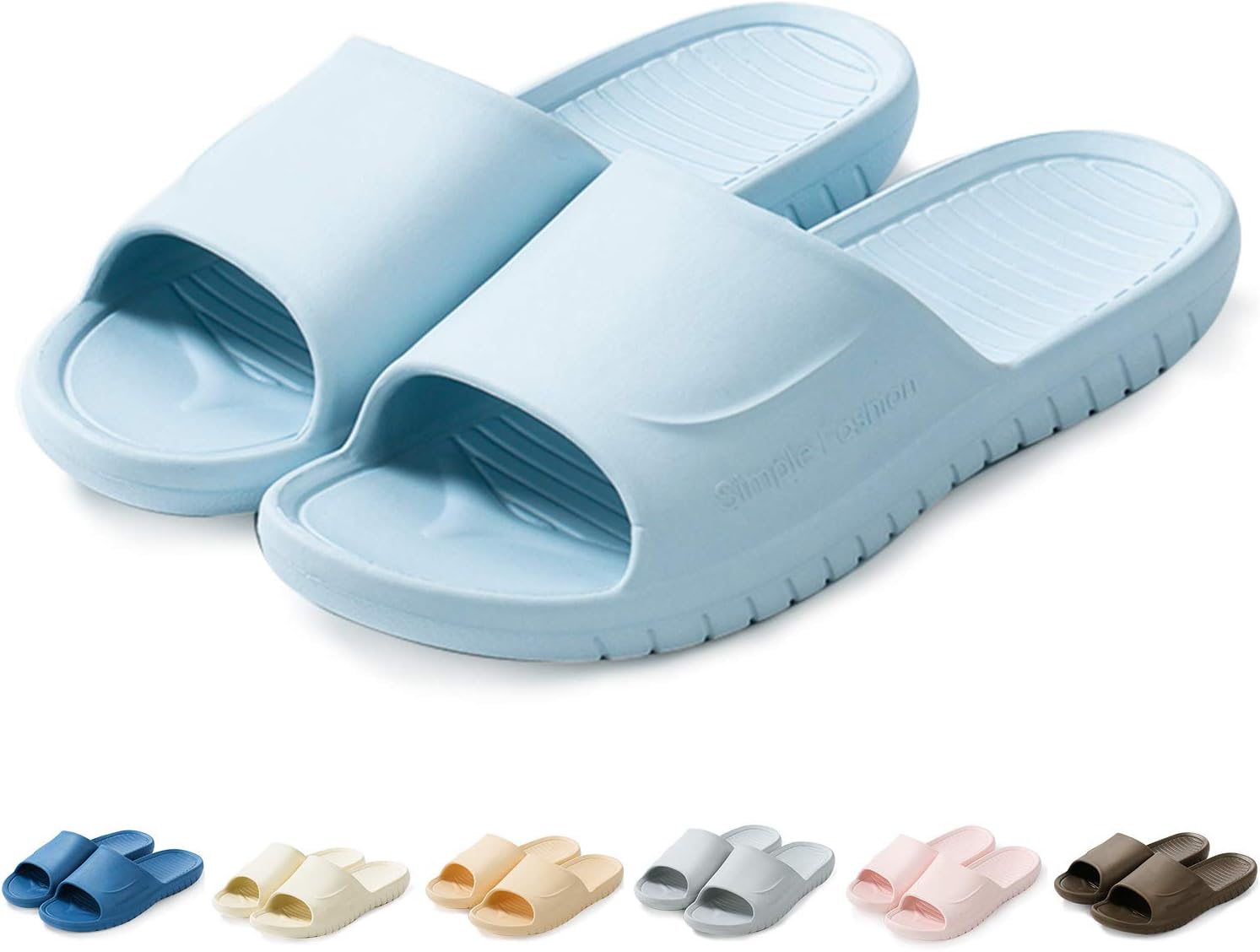 OKSOO Shower Sandals for Women and Men Soft EVA Anti-Slip Bath Slippers Open Toe House Slippers
