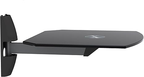 Invision Ultra Moderne Wand Befestigter Glasregal Freitragender Schwenkarm Eckzimmer Anbaubares Verwendet Mit Tv Wandhalterungen Dvd Blu Ray Player Projektoren B1 Amazon De Heimkino Tv Video