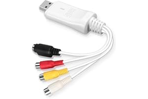 External USB Video Capture Card - August VGB300 - Transfer VHS Home Videos to Mac OS and PC Windows - S-Video and Composite i