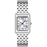 Asan Ge Watches for Women Vintage Bracelet Roman Dial Japanese Movement Rectangular Case Watch 3ATM Waterproof Self-Adjust Watch Size Without Tools