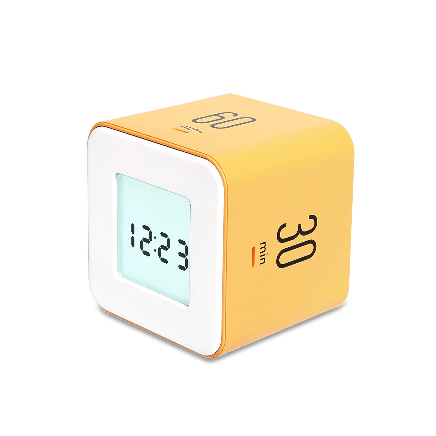 Mooas Multi Cube Rotating Timer, Simple Operation, Clock (Yellow)