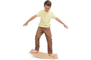 NUTTY TOYS Montessori Wooden Wobble Board for Kids & Adults -100% Natural Wood Balance Board Toddler Balancing Toy Unique Boy & Girl Open Ended Toy Best Christmas Stocking Stuffer Gifts Idea 2024