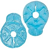 Reusable Breast Ice Packs, Breast Therapy Pack, Breastfeeding Essentials, for Breastfeeding Relief, Engorgement, Swelling Augmentation, Mastitis, Mastectomy Recovery, 2 Pack (Blue)