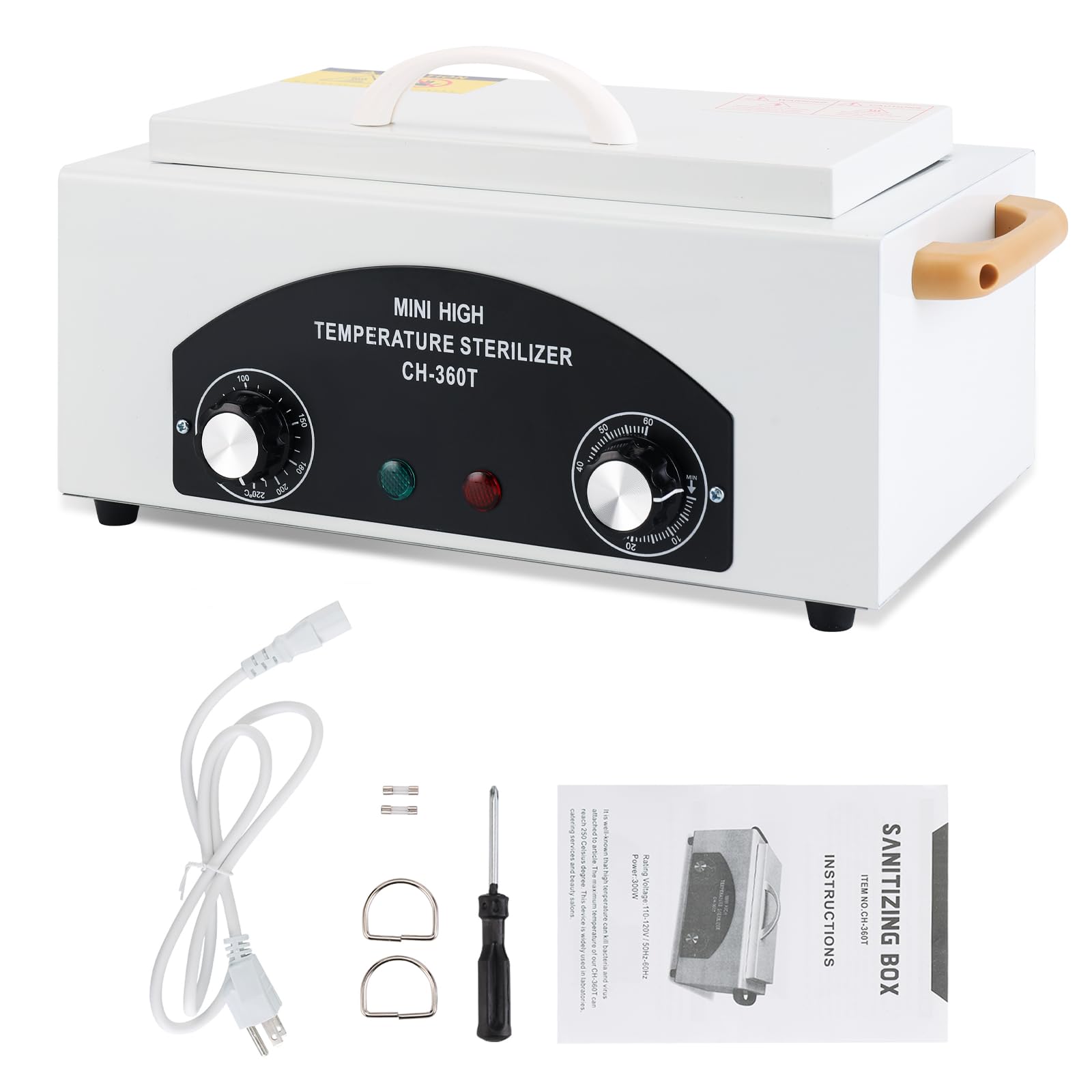 Photo 1 of WINB High Temperature Sterilizer Autoclave Machine, Mini High Temperature Autoclave Machine with Timer 110V 300W, 1.5L Capacity, for Dental Tools, Nail Salon & Barber Equipment with Handle