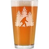 Bevvee Bigfoot Pint Glass - Funny Bigfoot Gifts for Sasquatch Enthusiasts - 16 Oz Pint Glasses