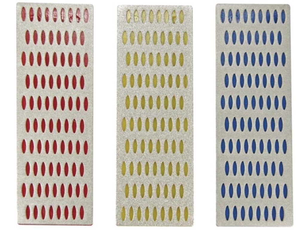 Perel HFIS3 Diamond Whetstones, 154 mm x 52 mm Size (Pack of 3)