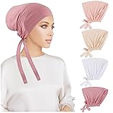 PHOGARY 4 Pcs Women's Hijab Undercap Inner Scarf