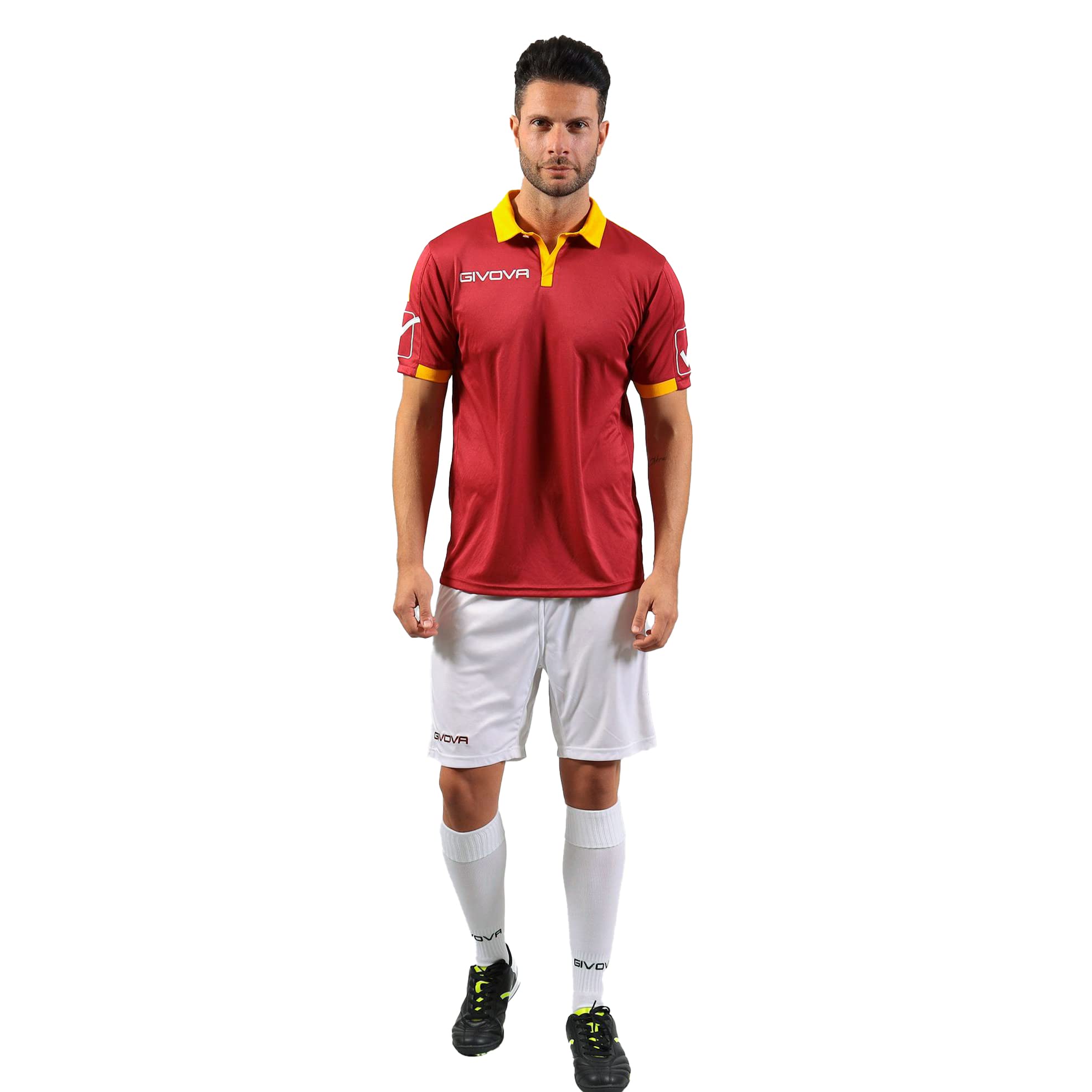 Givova, kit play, garnet/orange, L