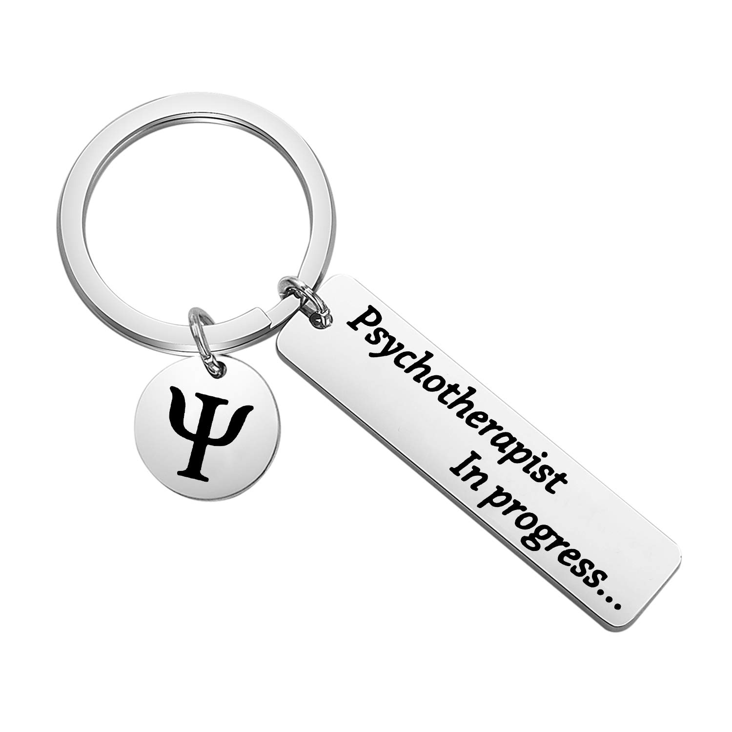 LBSBO Psychology Student Inspirational Gift Psychotherapist in Progress Keychain Gift for Students Social Scientists (Psychotherapist in Progress K)