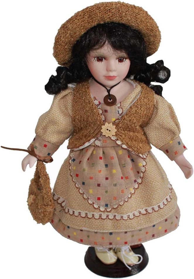 porcelain doll black hair