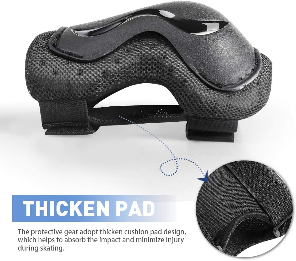 JBM Kids Knee and Elbow Pads with Wrist Guards Protective Gear Set, Impact Resistance for Your Children Outdoor Activities’ Adventure : Sports & Outdoors