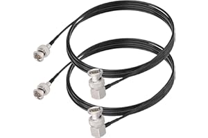 Yuslao 3G HD SDI Cable BNC Male to Right Angle BNC Male Black RG179 75 Ohm BNC Video Cable 6ft for SDI Camera BMCC Video CCTV Monitor SDI Splitter Video Recorder SDI Switcher (2-Pack)