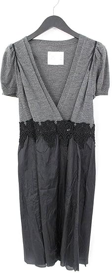 Amazon サカイ Sacai 生地切替ラップワンピース 2 グレー ブラック 中古 ワンピース チュニック 通販