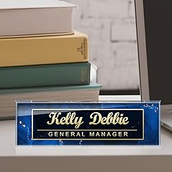 Name Plate for Desk Personalized Office Acrylic