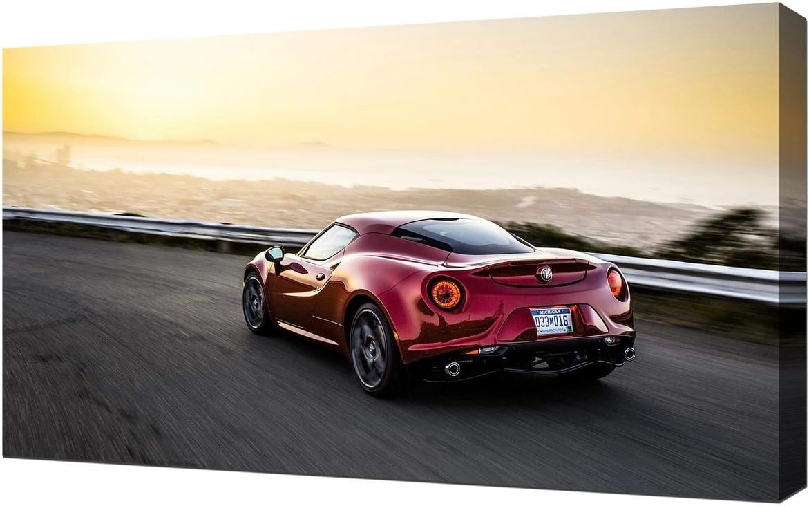 Lilarama USA 2015-Alfa-Romeo-4C-V6 Canvas Art Print - Wall Art - Canvas Wrap