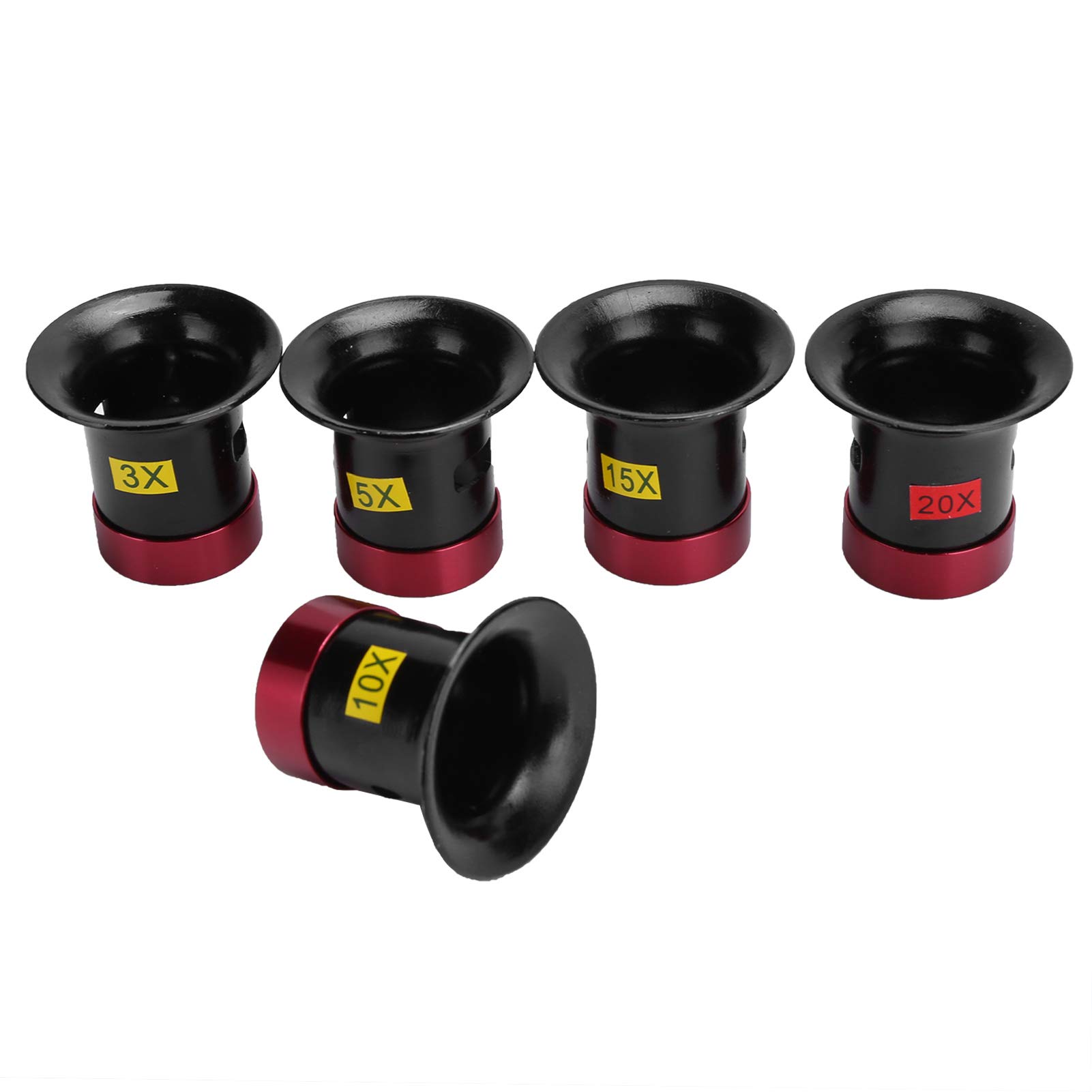 5pcs Aluminum Alloy Magnifying Glasses, Watch Repair Glass Lens Magnifier Loupe Accessory Magnifying Glass for Watchmakers Eye Loupe Glass Tools