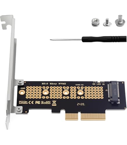 Amazon.com: JacobsParts M.2 to PCIe NVMe SSD Adapter Card 2242