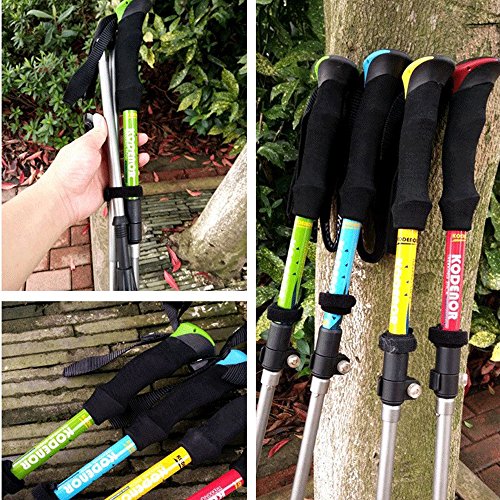 YOURJOY Folding Trekking Pole Collapsible Stick Ultralight Adjustable Alpenstocks with EVA Foam Handle,for Travel Hiking Climbing Backpacking Walking